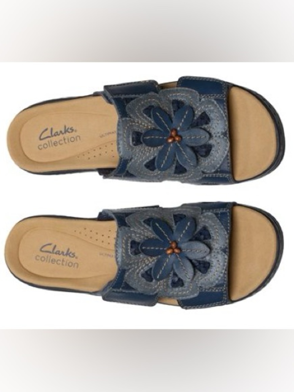 NEW! Clarks Merliah Belle Leather Wedge Sandals. 10M. - Picture 4 of 15
